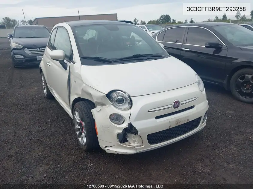 FIAT 500 2014, VIN 3C3CFFBR9ET293258