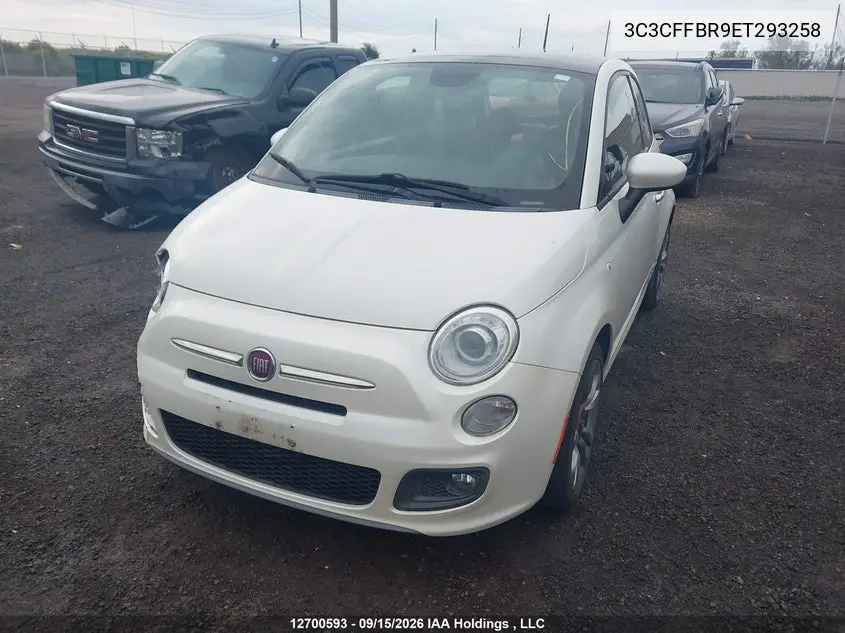 2014 FIAT 500 VIN 3C3CFFBR9ET293258 — фото 2