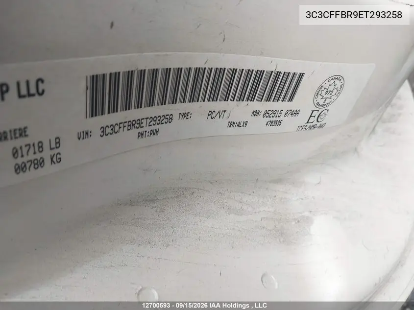 2014 FIAT 500 VIN 3C3CFFBR9ET293258 — фото 20
