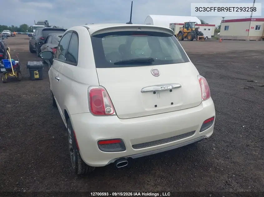 2014 FIAT 500 VIN 3C3CFFBR9ET293258 — фото 3