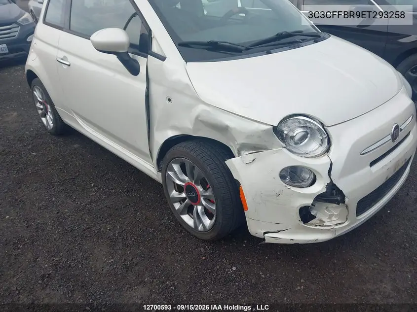 2014 FIAT 500 VIN 3C3CFFBR9ET293258 — фото 6