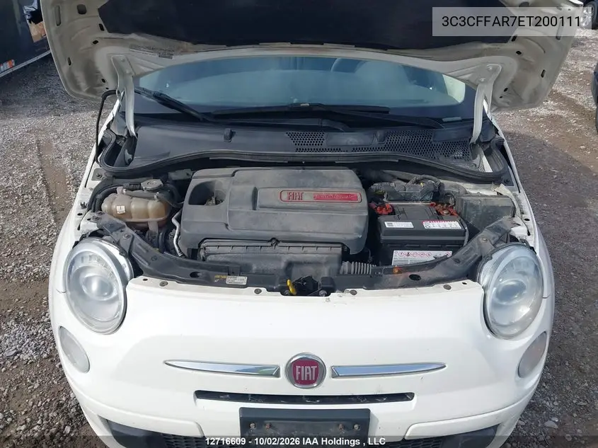 2014 FIAT 500 VIN 3C3CFFAR7ET200111 — фото 10