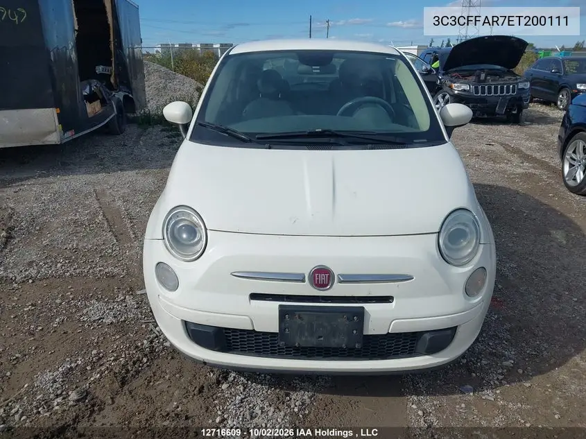 2014 FIAT 500 VIN 3C3CFFAR7ET200111 — фото 12