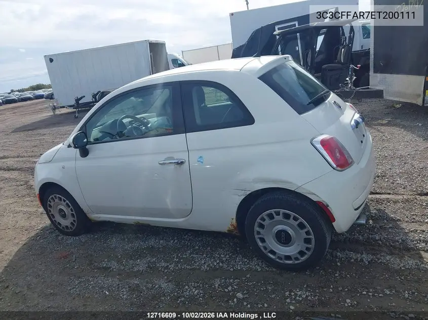 2014 FIAT 500 VIN 3C3CFFAR7ET200111 — фото 14