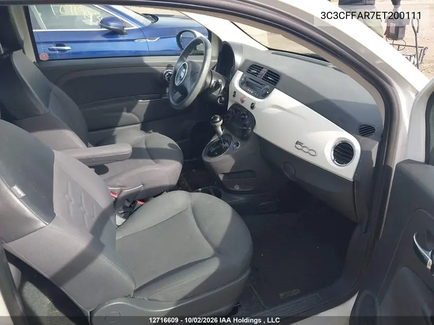 2014 FIAT 500 VIN 3C3CFFAR7ET200111 — фото 5