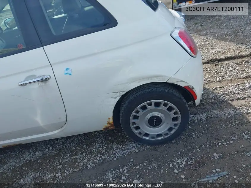 2014 FIAT 500 VIN 3C3CFFAR7ET200111 — фото 6