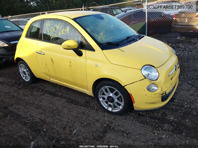 FIAT 500 2014, VIN 3C3CFFAR5ET209700