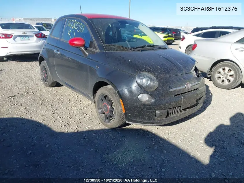FIAT 500 2015, VIN 3C3CFFAR8FT612376