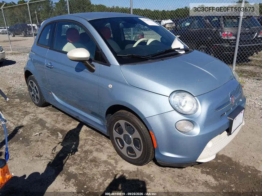 FIAT 500 2015, VIN 3C3CFFGE0FT503673