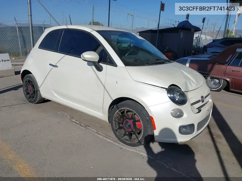 FIAT 500 2015, VIN 3C3CFFBR2FT741423