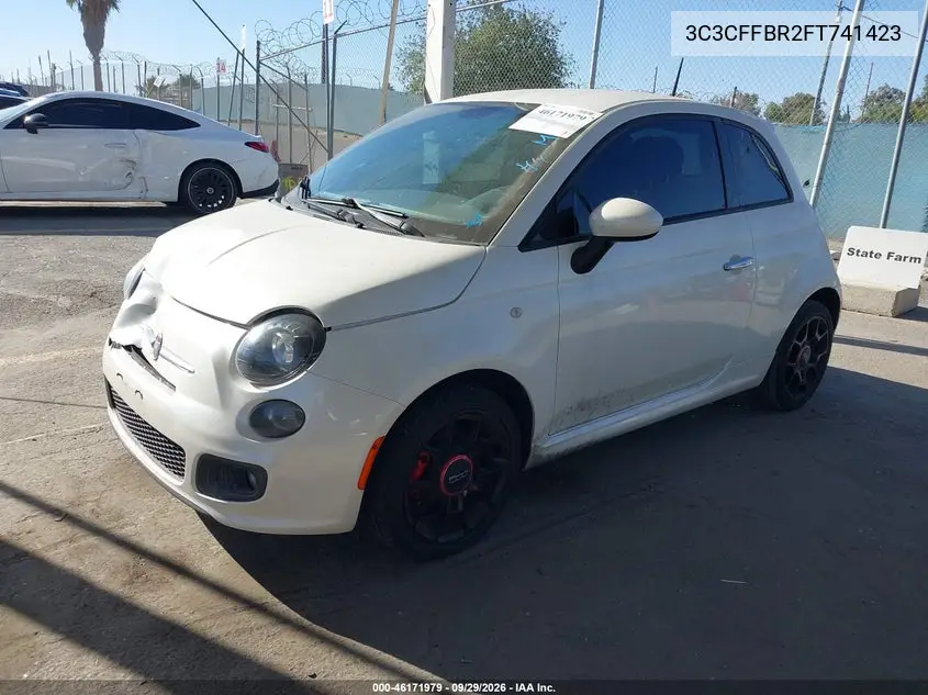 2015 FIAT 500 VIN 3C3CFFBR2FT741423 — фото 2
