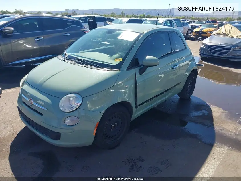 2015 FIAT 500 VIN 3C3CFFAR0FT624179 — фото 2