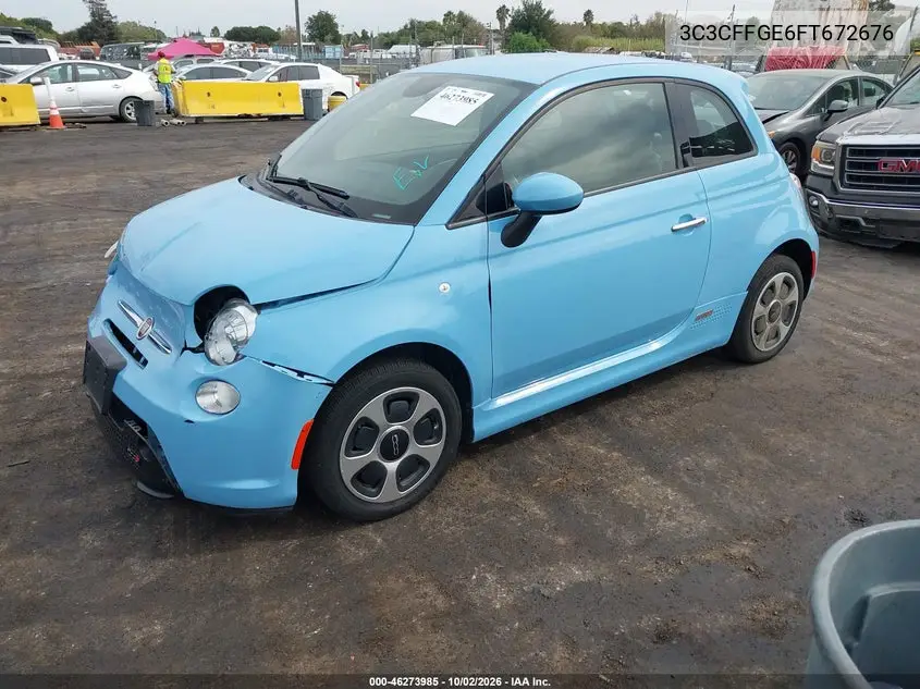 2015 FIAT 500 VIN 3C3CFFGE6FT672676 — фото 2