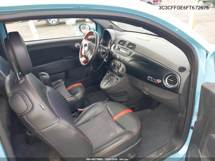 2015 FIAT 500 VIN 3C3CFFGE6FT672676 — фото 5