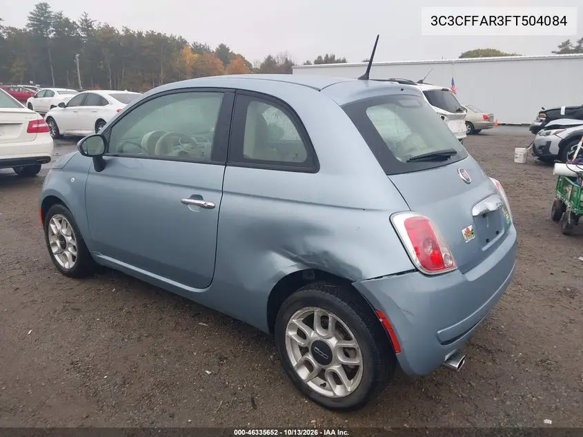 2015 FIAT 500 VIN 3C3CFFAR3FT504084 — фото 3