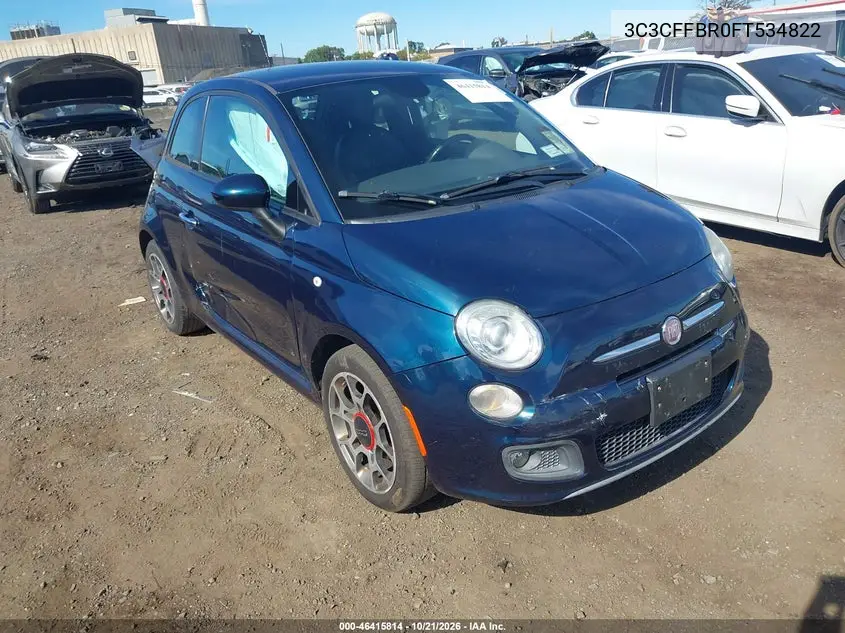 FIAT 500 2015, VIN 3C3CFFBR0FT534822