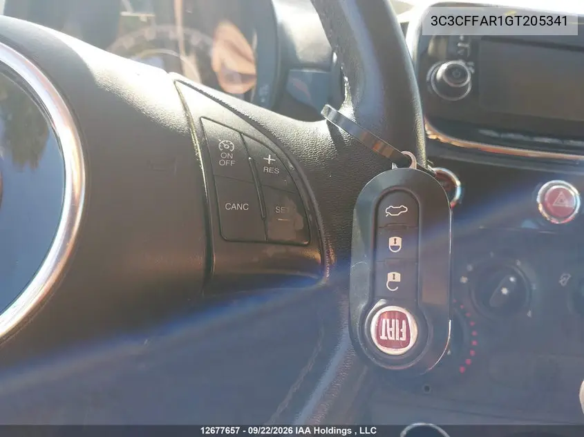 2016 FIAT 500 VIN 3C3CFFAR1GT205341 — фото 11