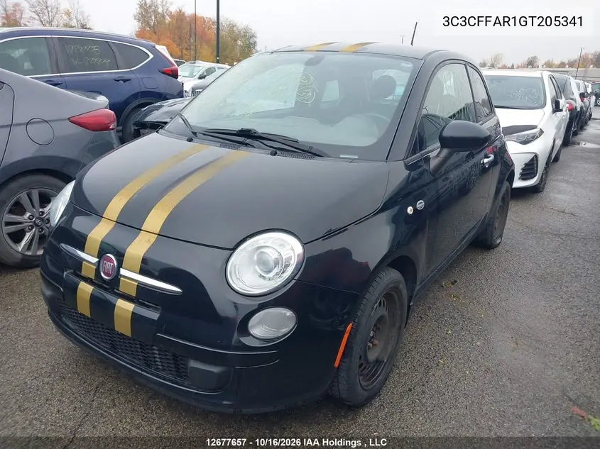 2016 FIAT 500 VIN 3C3CFFAR1GT205341 — фото 2