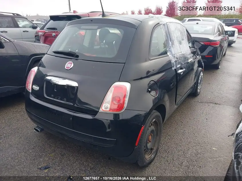 2016 FIAT 500 VIN 3C3CFFAR1GT205341 — фото 4