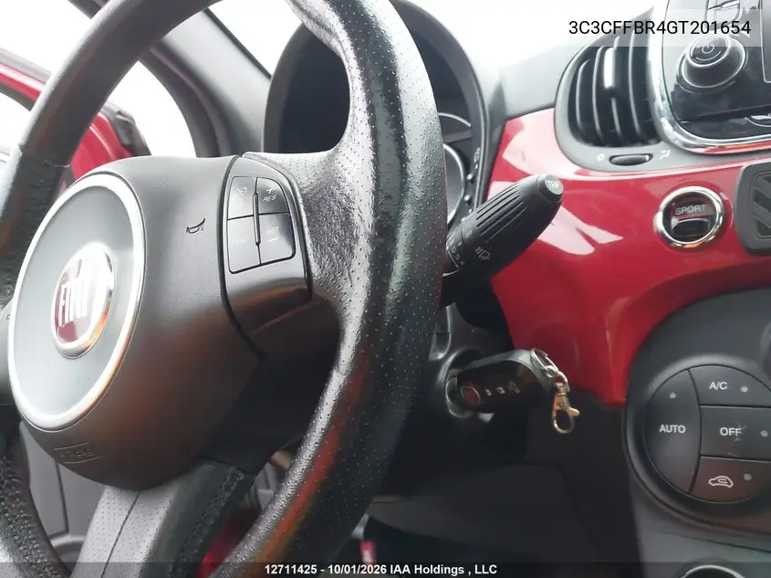 2016 FIAT 500 VIN 3C3CFFBR4GT201654 — фото 11