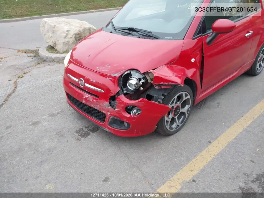 2016 FIAT 500 VIN 3C3CFFBR4GT201654 — фото 6
