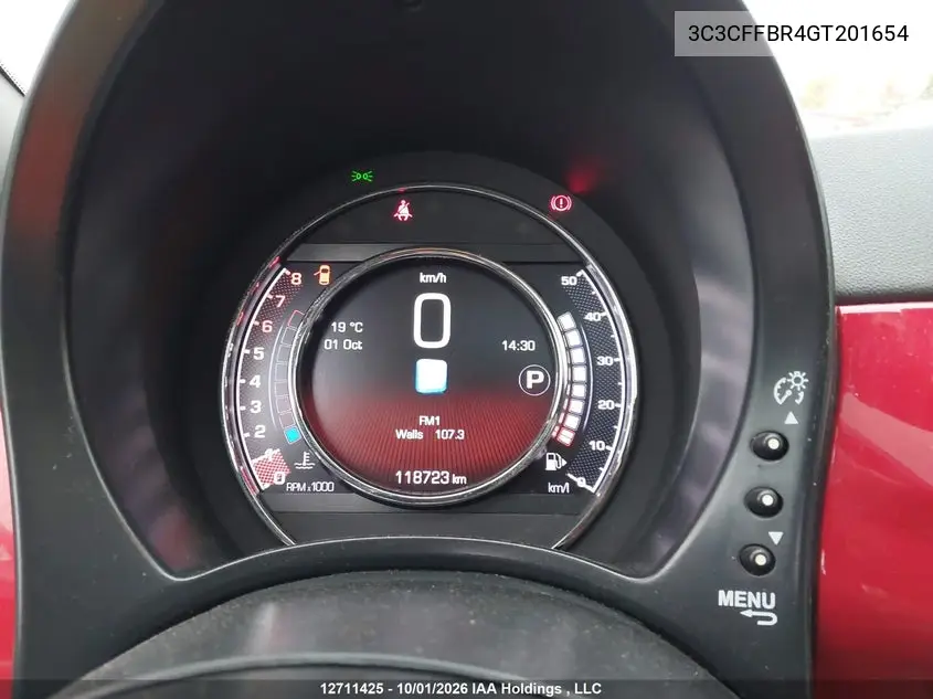 2016 FIAT 500 VIN 3C3CFFBR4GT201654 — фото 7