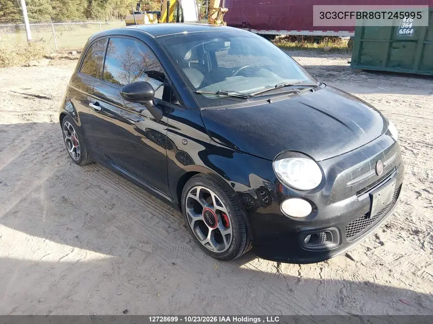 FIAT 500 2016, VIN 3C3CFFBR8GT245995