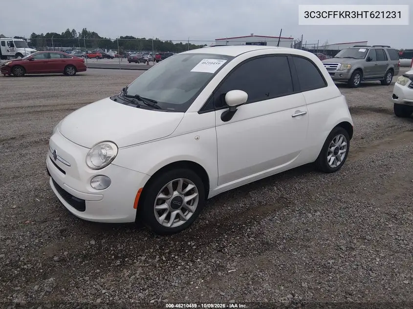 2017 FIAT 500 VIN 3C3CFFKR3HT621231 — фото 2