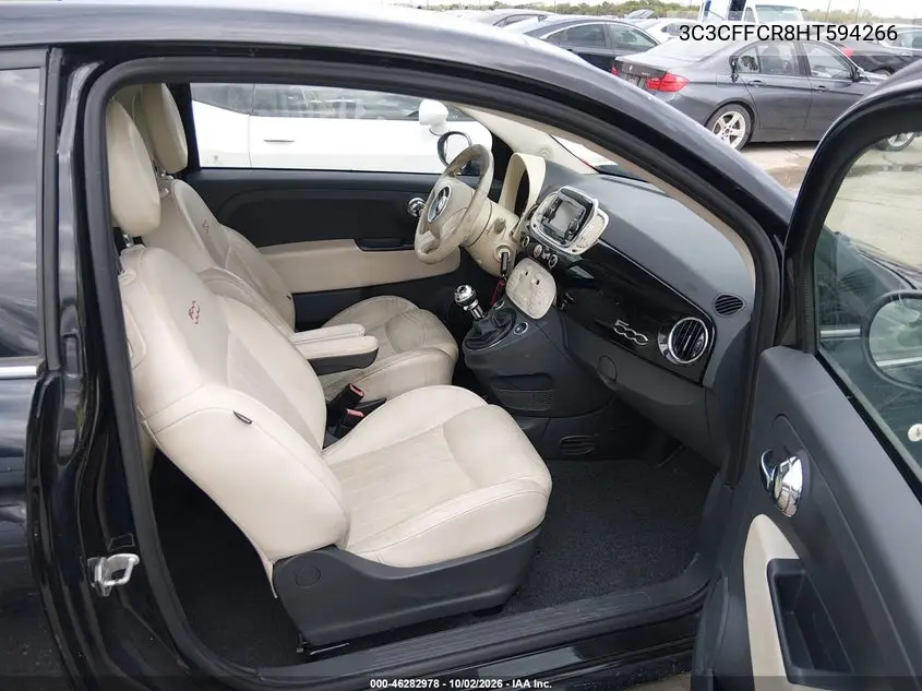 2017 FIAT 500 VIN 3C3CFFCR8HT594266 — фото 5