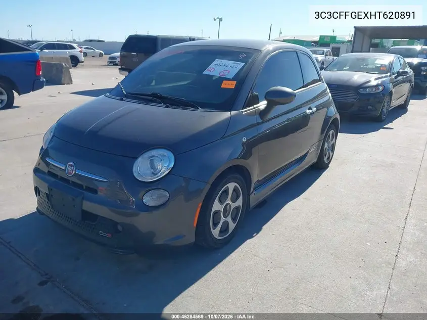 2017 FIAT 500 VIN 3C3CFFGEXHT620891 — фото 2