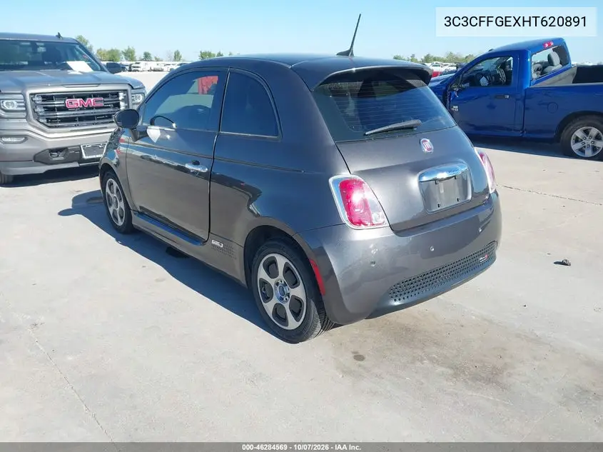 2017 FIAT 500 VIN 3C3CFFGEXHT620891 — фото 3