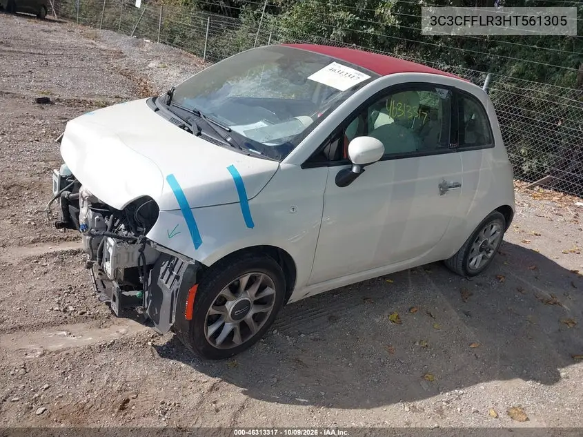 2017 FIAT 500 VIN 3C3CFFLR3HT561305 — фото 2