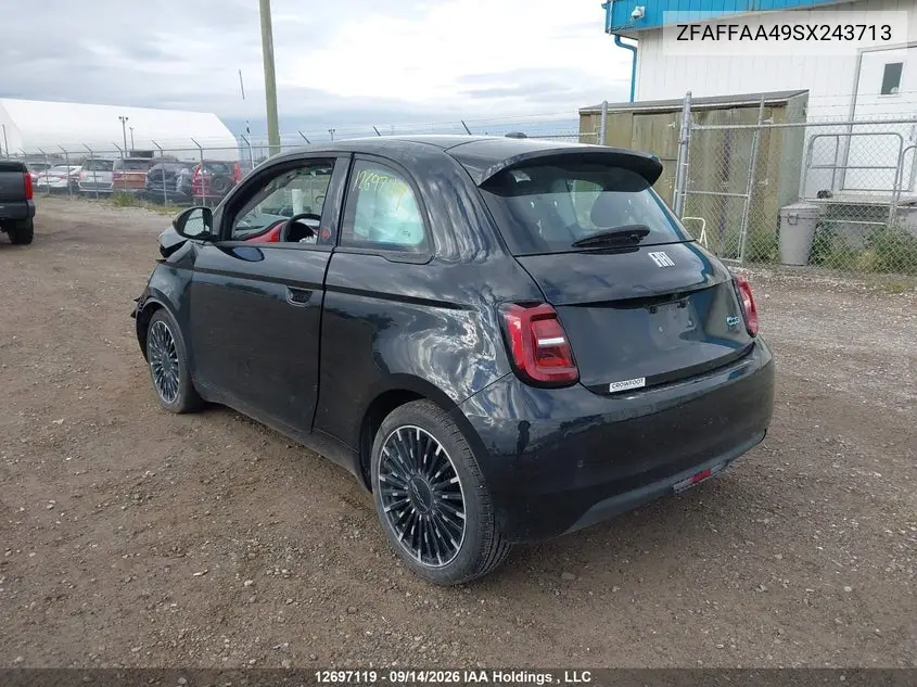 2025 FIAT 500 VIN ZFAFFAA49SX243713 — фото 3