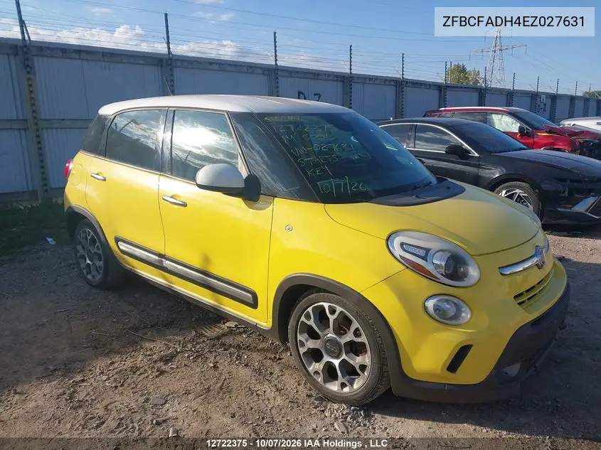 FIAT 500L 2014, VIN ZFBCFADH4EZ027631