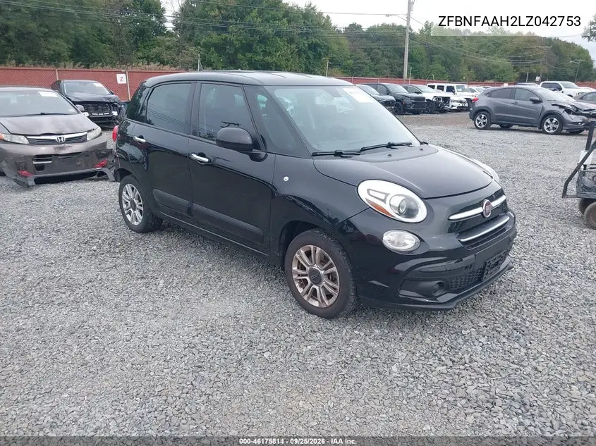 FIAT 500L 2020, VIN ZFBNFAAH2LZ042753