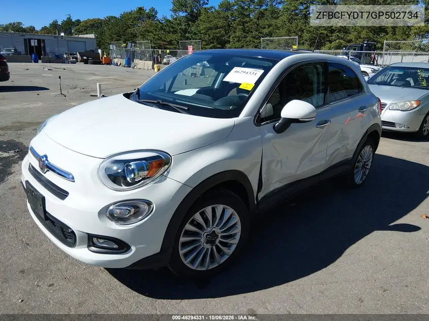 2016 FIAT 500X VIN ZFBCFYDT7GP502734 — фото 2