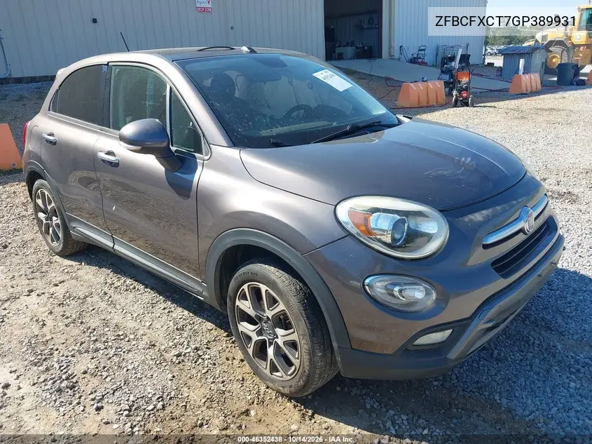 FIAT 500X 2016, VIN ZFBCFXCT7GP389931