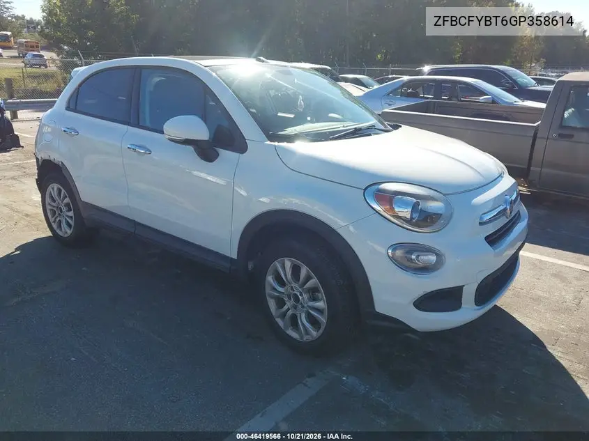 FIAT 500X 2016, VIN ZFBCFYBT6GP358614