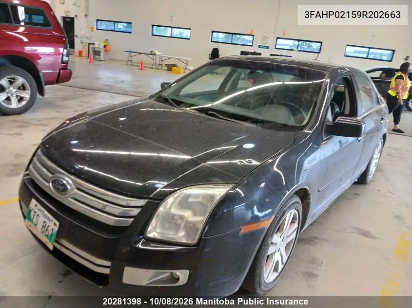 FORD FUSION 2009, VIN 3FAHP02159R202663