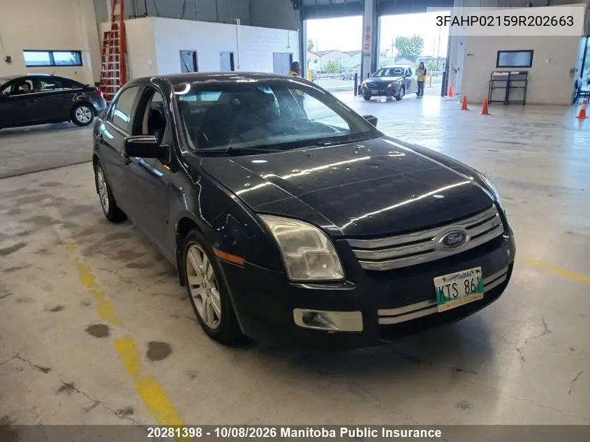 2009 FORD FUSION VIN 3FAHP02159R202663 — фото 3