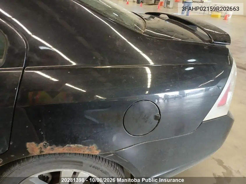 2009 FORD FUSION VIN 3FAHP02159R202663 — фото 5