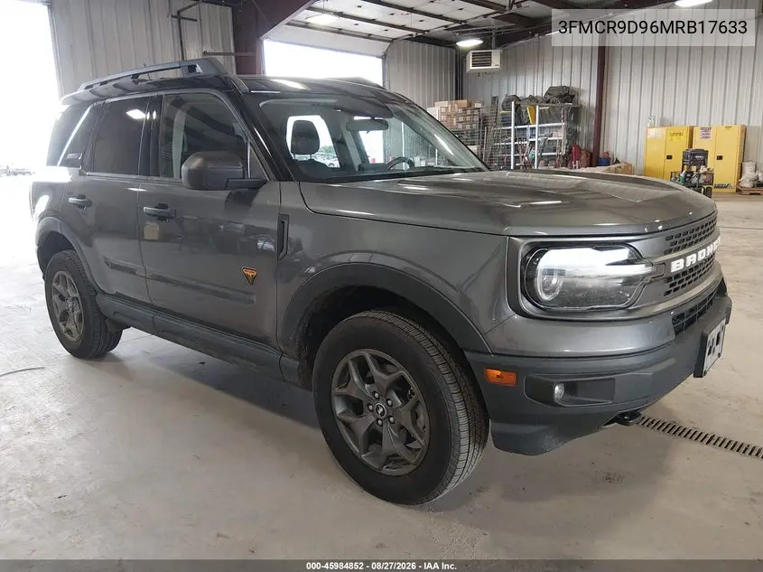 FORD BRONCO SPORT 2021, VIN 3FMCR9D96MRB17633
