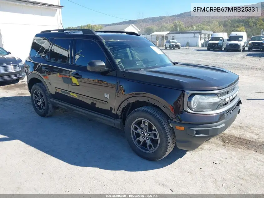 FORD BRONCO SPORT 2021, VIN 3FMCR9B67MRB25331
