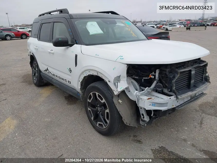FORD BRONCO SPORT 2022, VIN 3FMCR9C64NRD03423