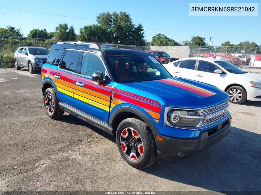 FORD BRONCO SPORT 2025, VIN 3FMCR9KN6SRE21042