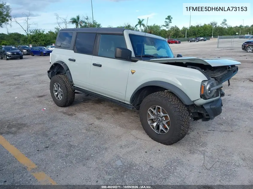FORD BRONCO 2022, VIN 1FMEE5DH6NLA73153