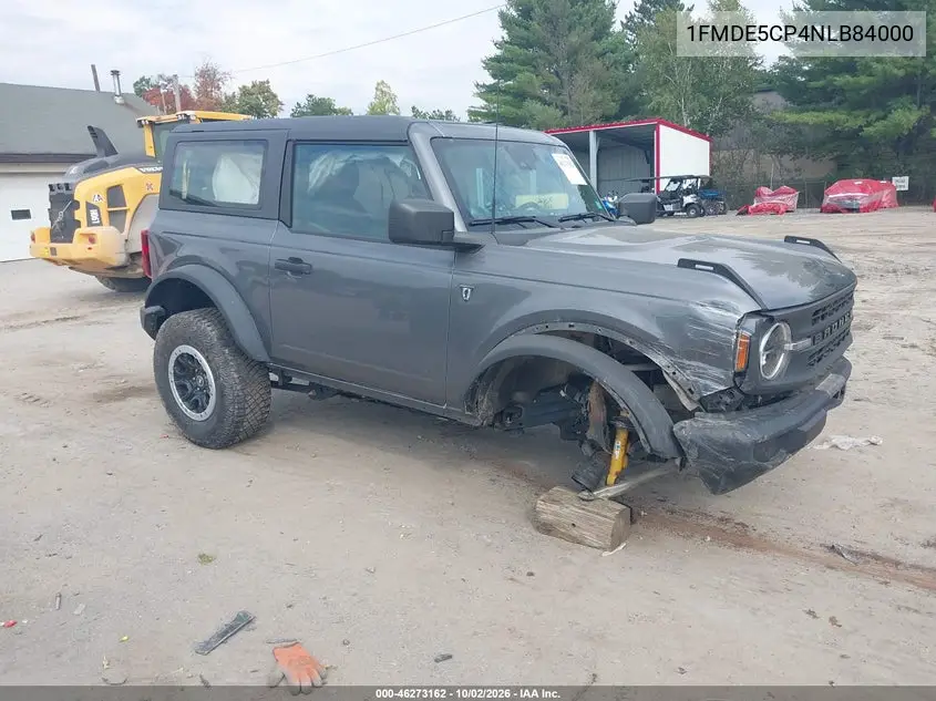 FORD BRONCO 2022, VIN 1FMDE5CP4NLB84000