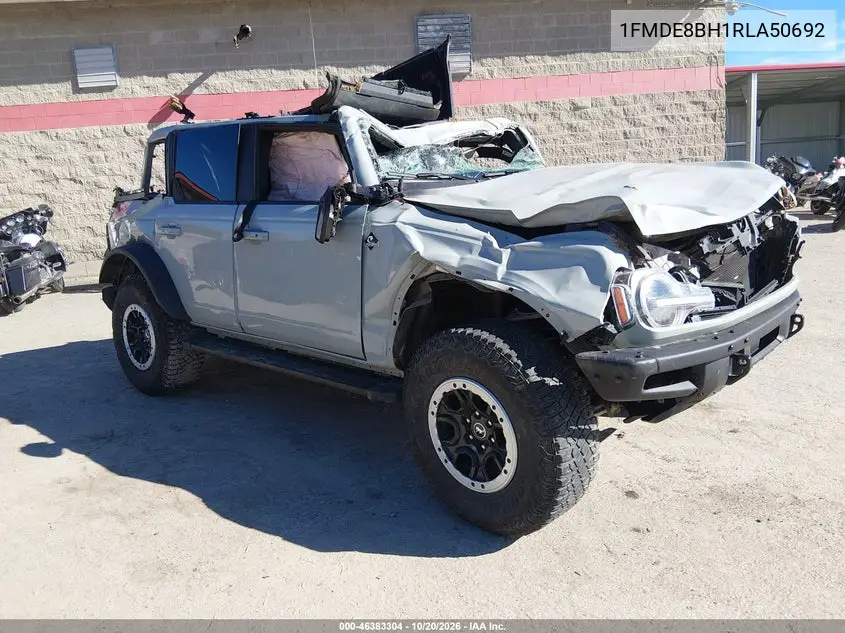 FORD BRONCO 2024, VIN 1FMDE8BH1RLA50692
