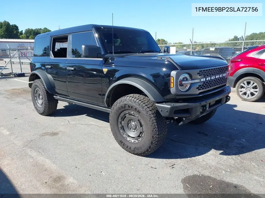FORD BRONCO 2025, VIN 1FMEE9BP2SLA72756