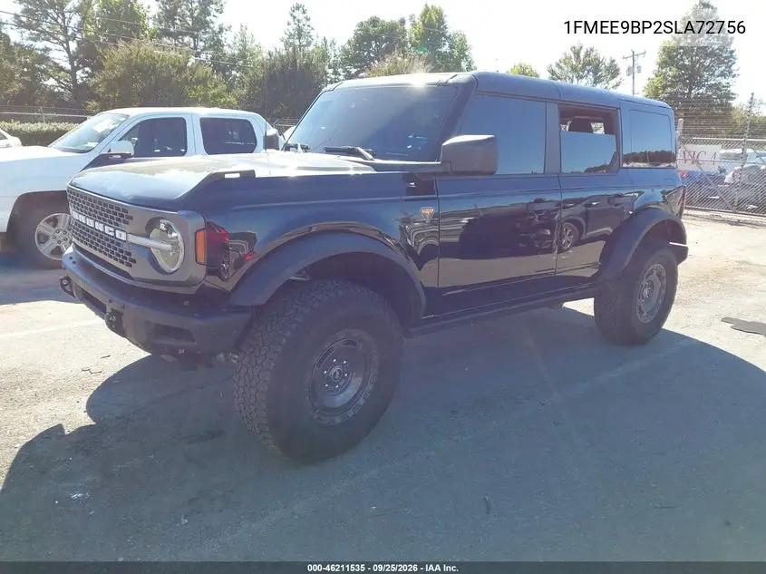 2025 FORD BRONCO VIN 1FMEE9BP2SLA72756 — фото 2